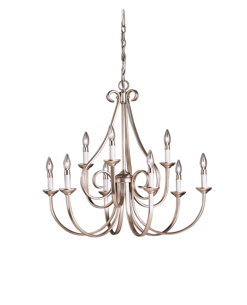 Kichler 2031NI Nine Light Chandelier, Brushed Nickel