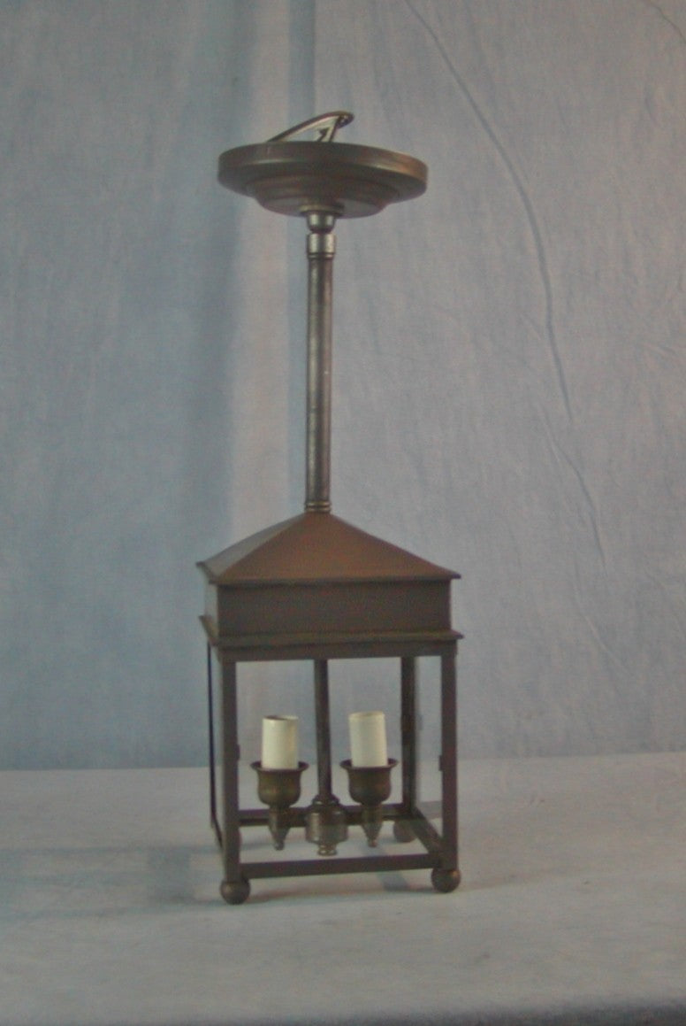 Genie House 25013DBC Two Light Pendant, Dark Brass
