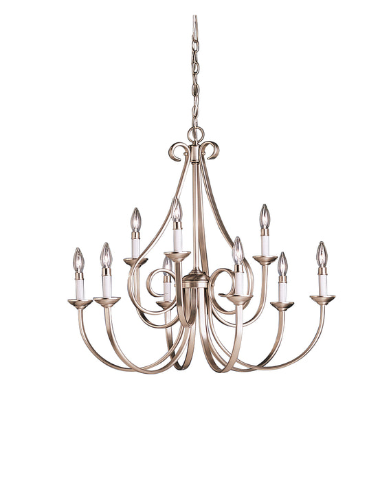 Kichler 2031NI Nine Light Chandelier, Brushed Nickel