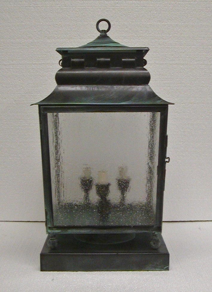 Genie House 325MPIERVGS Three Light Pier Mount, Verdi Green