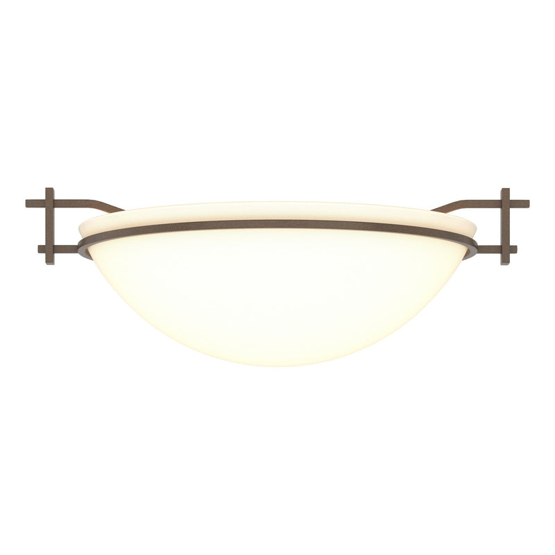 Hubbardton Forge 124251-SKT-05-GG0045 One Light Semi-Flush Mount, Bronze