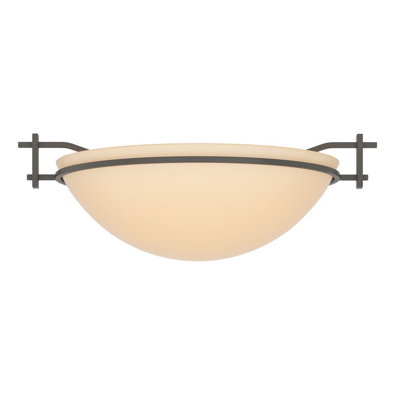Hubbardton Forge 124251-SKT-07-SS0045 One Light Semi-Flush Mount, Dark Smoke