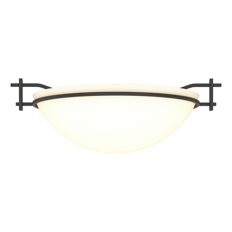 Hubbardton Forge 124251-SKT-10-GG0045 One Light Semi-Flush Mount, Black