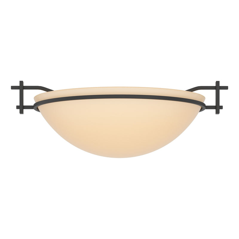 Hubbardton Forge 124251-SKT-10-SS0045 One Light Semi-Flush Mount, Black