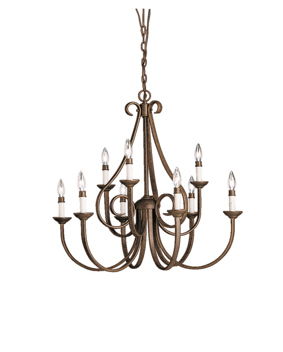 Kichler 2031TZ Nine Light Chandelier, Tannery Bronze