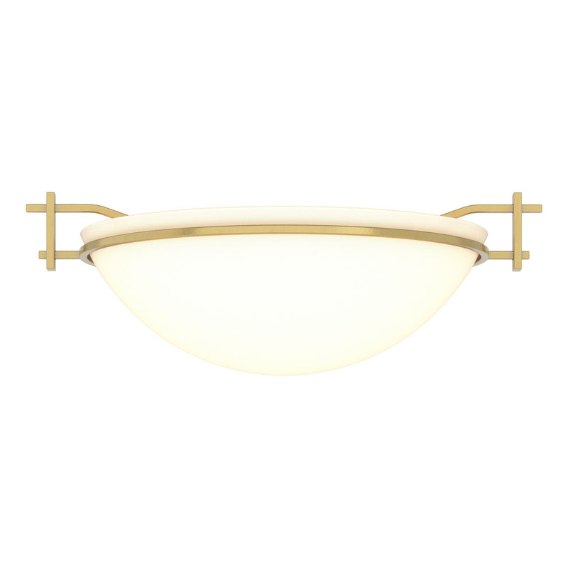 Hubbardton Forge 124251-SKT-86-GG0045 One Light Semi-Flush Mount, Modern Brass