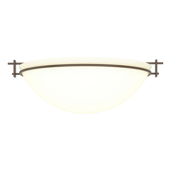 Hubbardton Forge 124252-SKT-05-GG0050 Three Light Semi-Flush Mount, Bronze