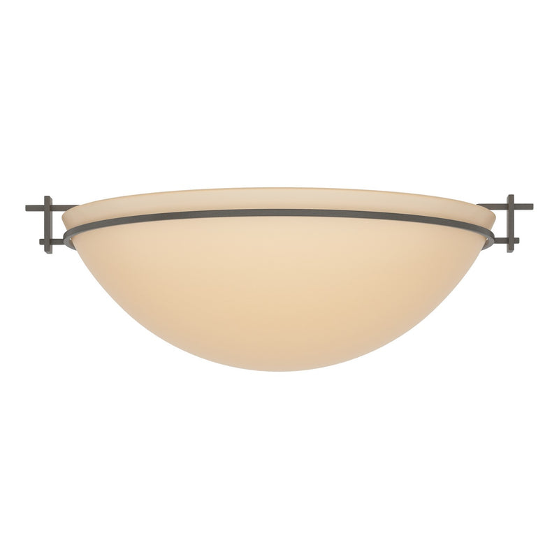 Hubbardton Forge 124252-SKT-07-SS0050 Three Light Semi-Flush Mount, Dark Smoke
