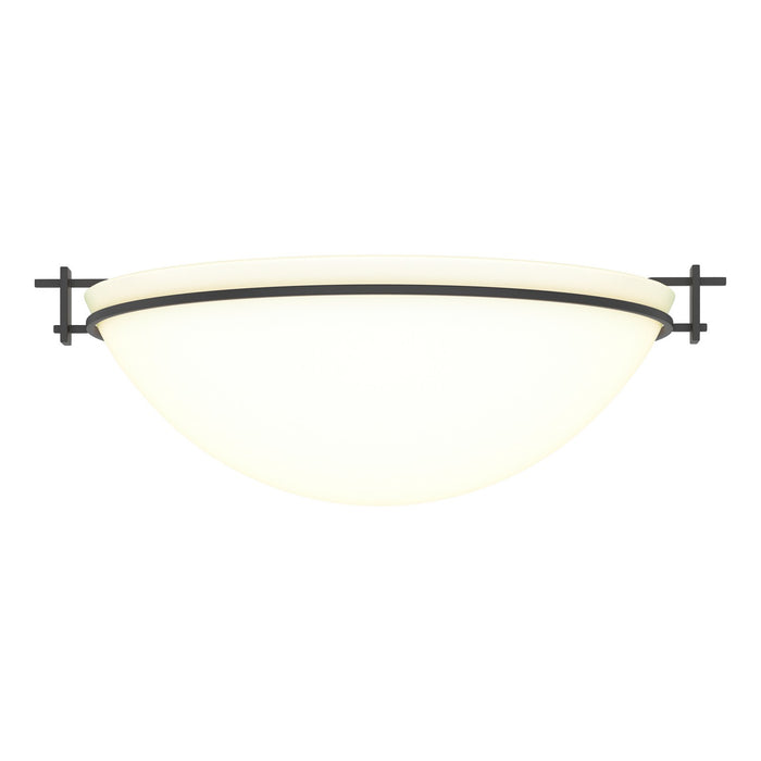Hubbardton Forge 124252-SKT-10-GG0050 Three Light Semi-Flush Mount, Black
