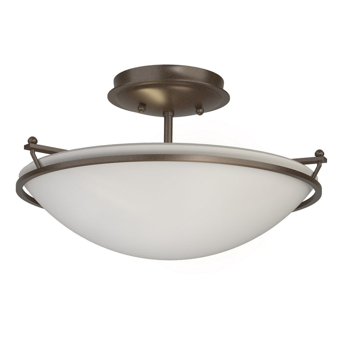 Hubbardton Forge 124302-SKT-05-GG0047 Two Light Semi-Flush Mount, Bronze