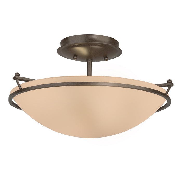 Hubbardton Forge 124302-SKT-05-SS0047 Two Light Semi-Flush Mount, Bronze