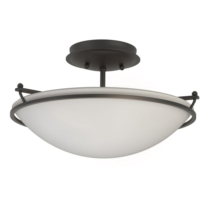 Hubbardton Forge 124302-SKT-10-GG0047 Two Light Semi-Flush Mount, Black