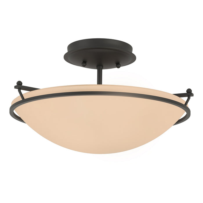 Hubbardton Forge 124302-SKT-10-SS0047 Two Light Semi-Flush Mount, Black