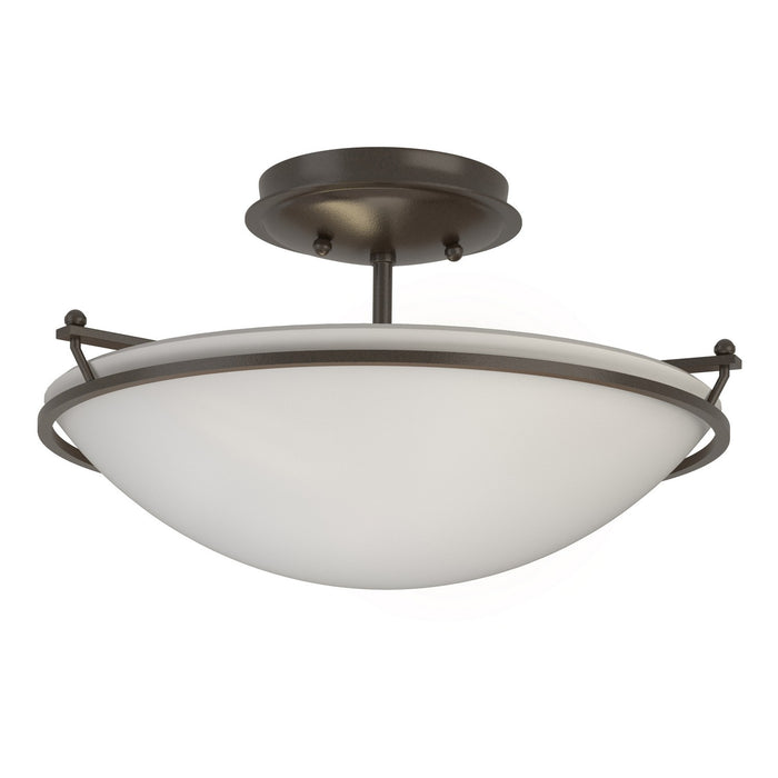 Hubbardton Forge 124302-SKT-14-GG0047 Two Light Semi-Flush Mount, Oil Rubbed Bronze