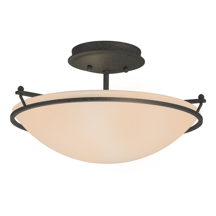 Hubbardton Forge 124302-SKT-20-SS0047 Two Light Semi-Flush Mount, Natural Iron