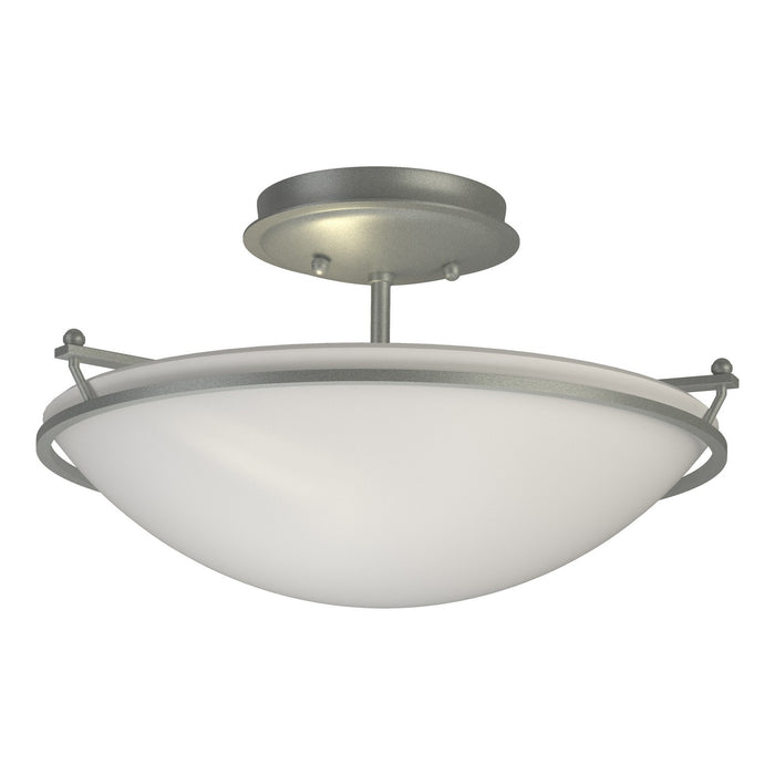 Hubbardton Forge 124302-SKT-82-GG0047 Two Light Semi-Flush Mount, Vintage Platinum