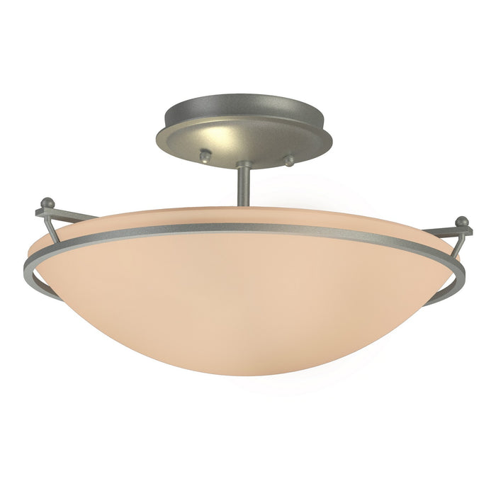 Hubbardton Forge 124302-SKT-82-SS0047 Two Light Semi-Flush Mount, Vintage Platinum
