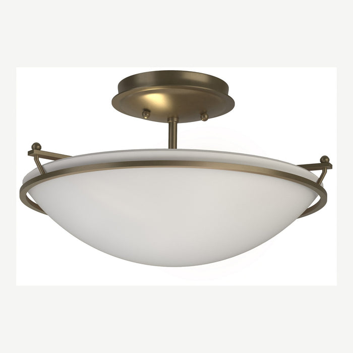 Hubbardton Forge 124302-SKT-84-GG0047 Two Light Semi-Flush Mount, Soft Gold