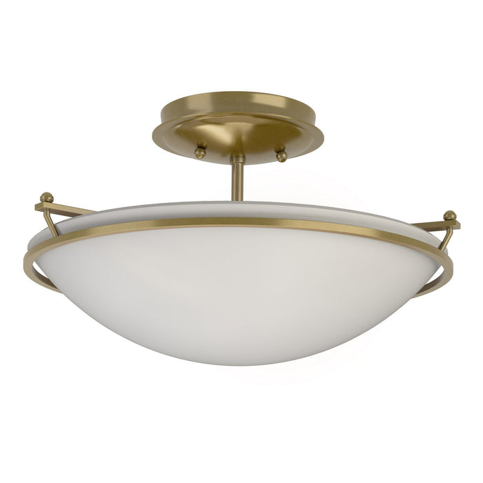 Hubbardton Forge 124302-SKT-86-GG0047 Two Light Semi-Flush Mount, Modern Brass