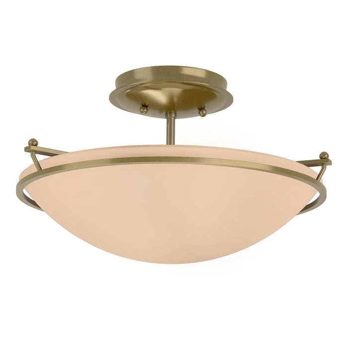 Hubbardton Forge 124302-SKT-86-SS0047 Two Light Semi-Flush Mount, Modern Brass