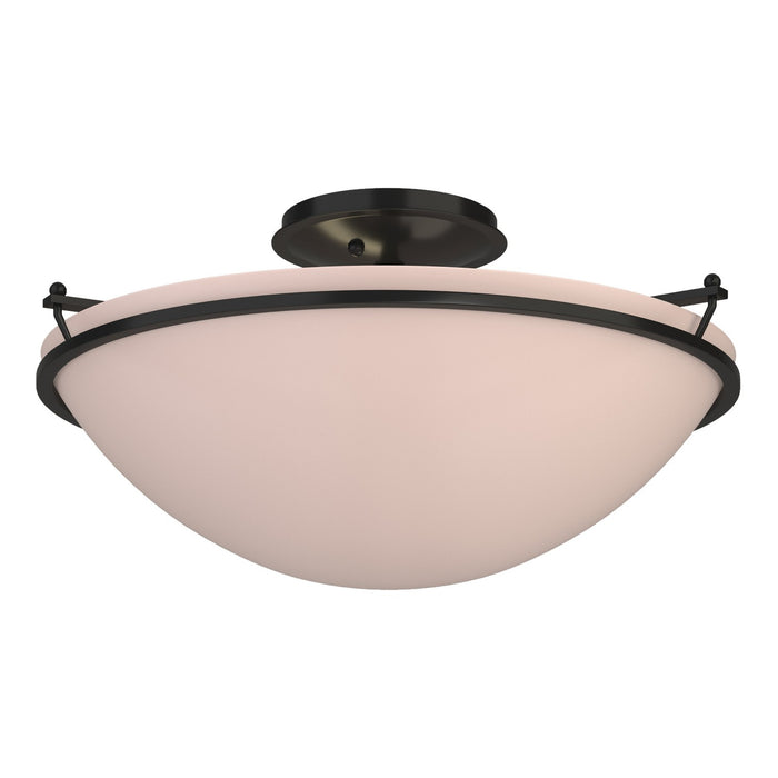 Hubbardton Forge 124304-SKT-10-SS0053 Three Light Semi-Flush Mount, Black