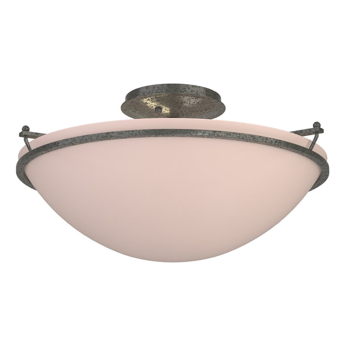 Hubbardton Forge 124304-SKT-20-SS0053 Three Light Semi-Flush Mount, Natural Iron