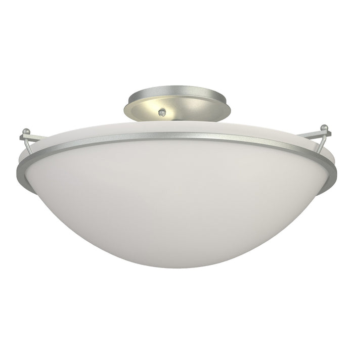 Hubbardton Forge 124304-SKT-82-GG0053 Three Light Semi-Flush Mount, Vintage Platinum