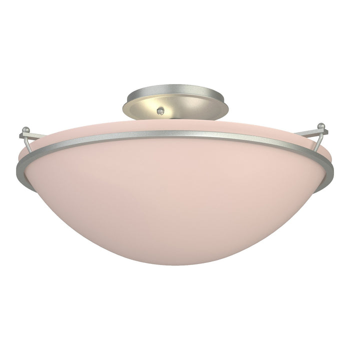 Hubbardton Forge 124304-SKT-82-SS0053 Three Light Semi-Flush Mount, Vintage Platinum