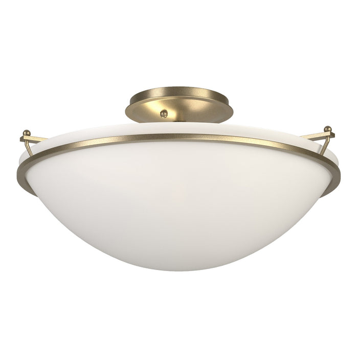 Hubbardton Forge 124304-SKT-84-GG0053 Three Light Semi-Flush Mount, Soft Gold