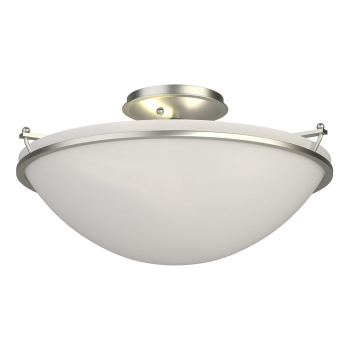 Hubbardton Forge 124304-SKT-85-GG0053 Three Light Semi-Flush Mount, Sterling