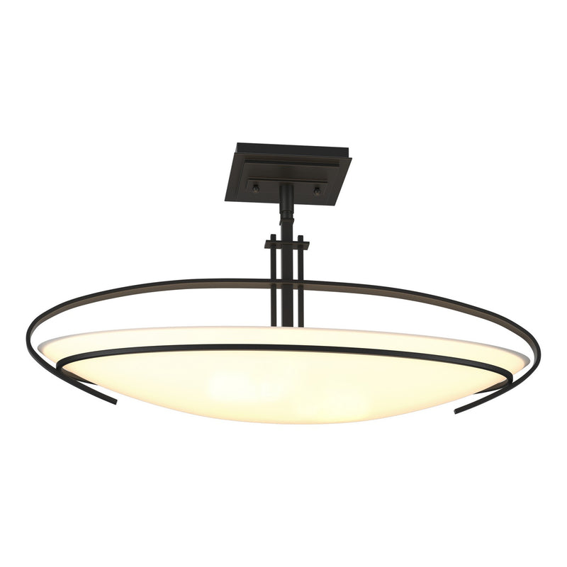 Hubbardton Forge 124341-SKT-10-GG0089 Two Light Semi-Flush Mount, Black