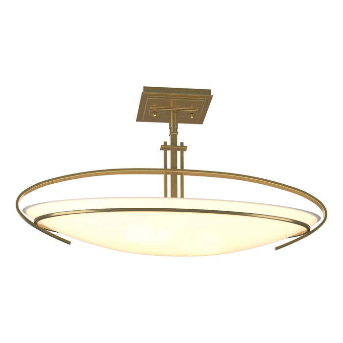 Hubbardton Forge 124341-SKT-86-GG0089 Two Light Semi-Flush Mount, Modern Brass