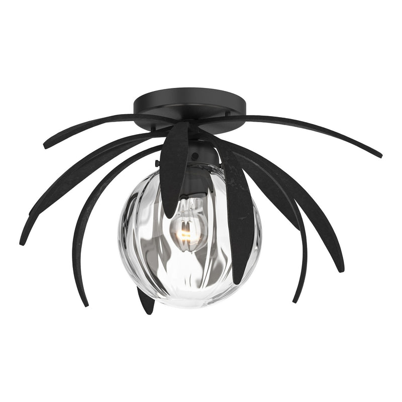 Hubbardton Forge 124350-SKT-10-LL0631 One Light Semi-Flush Mount, Black