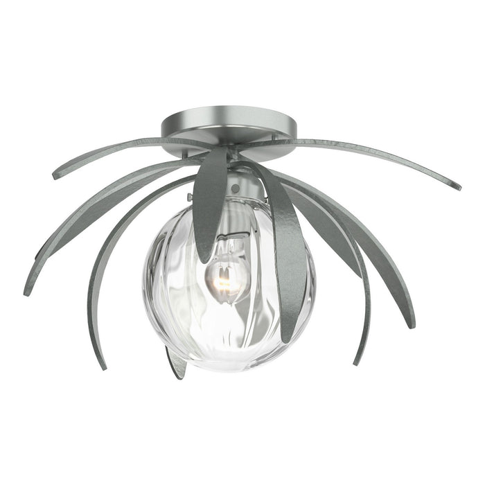 Hubbardton Forge 124350-SKT-82-LL0631 One Light Semi-Flush Mount, Vintage Platinum