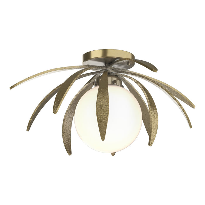 Hubbardton Forge 124350-SKT-86-GG0631 One Light Flush Mount, Modern Brass