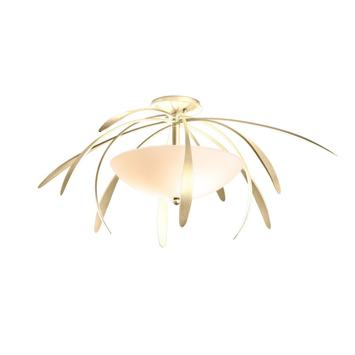 Hubbardton Forge 124352-SKT-86-GG0048 Two Light Semi-Flush Mount, Modern Brass