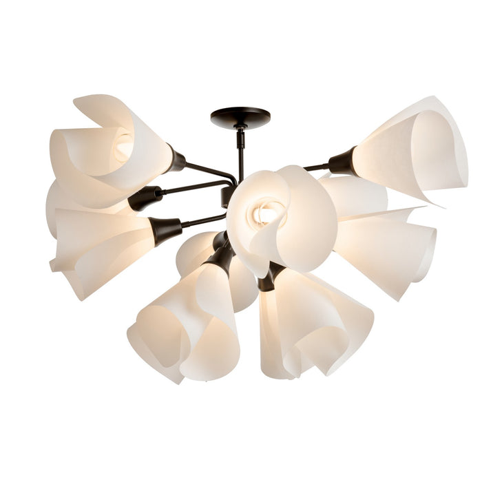 Hubbardton Forge 124362-SKT-14-SH1987 LED Semi-Flush Mount, Oil Rubbed Bronze