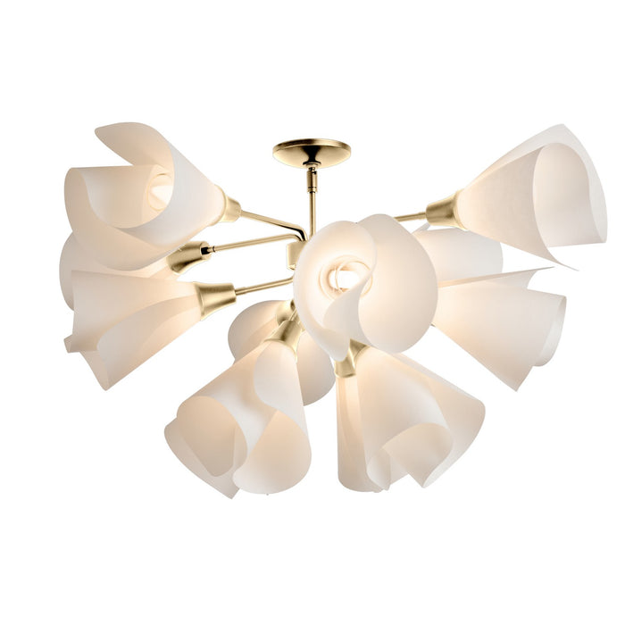 Hubbardton Forge 124362-SKT-86-SH1987 LED Semi-Flush Mount, Modern Brass