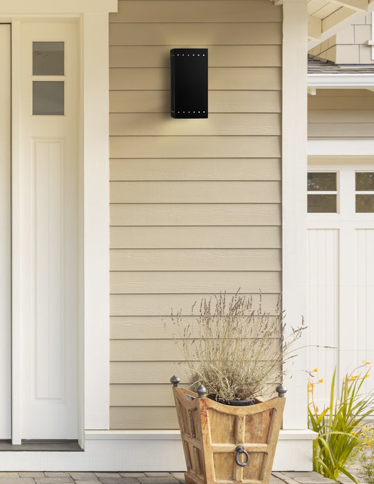 Justice Designs CER-0925W-CRB-LED1-1000 LED Lantern, Carbon - Matte Black