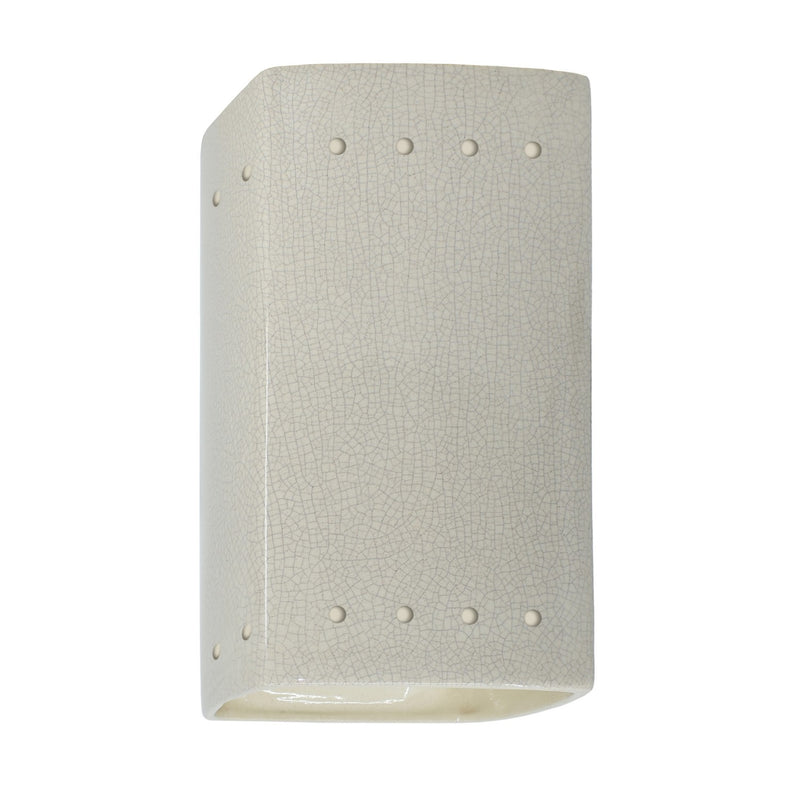Justice Designs CER-0925W-CRK-LED1-1000 LED Lantern, White Crackle