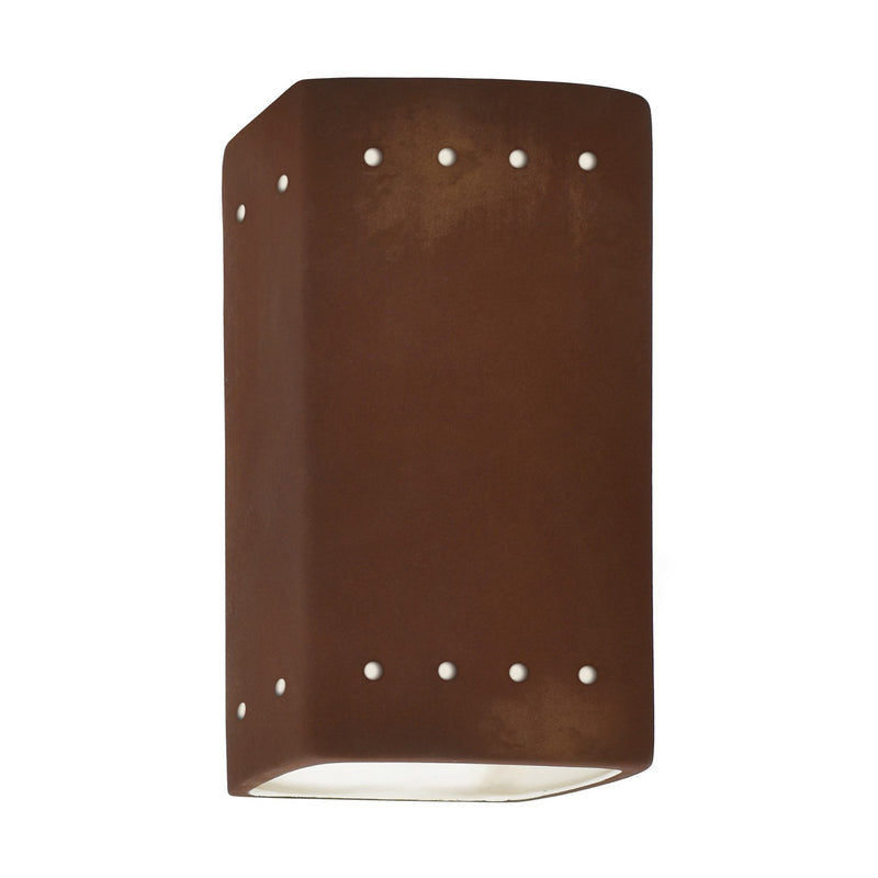Justice Designs CER-0925W-RRST-LED1-1000 LED Lantern, Real Rust