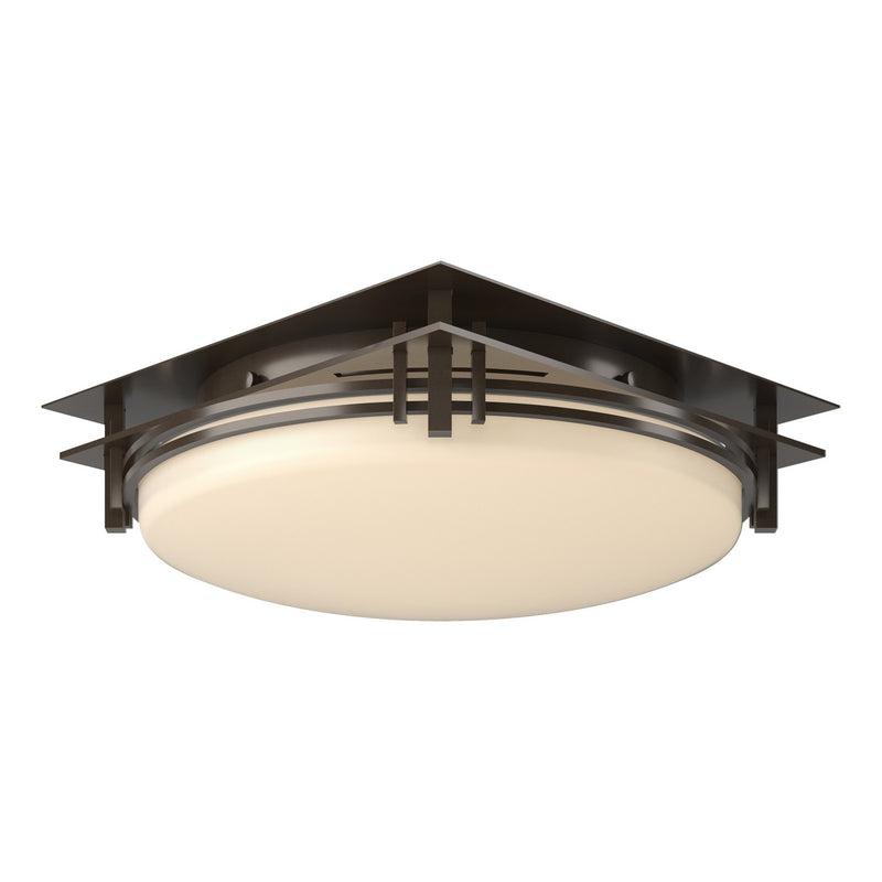 Hubbardton Forge 124394-SKT-05-GG0097 Two Light Semi-Flush Mount, Bronze