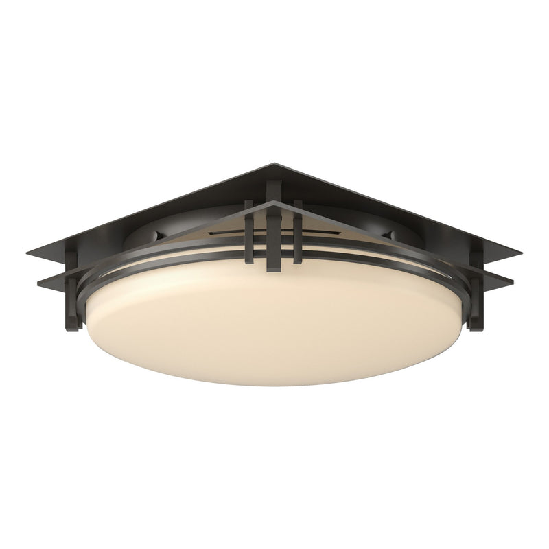 Hubbardton Forge 124394-SKT-07-GG0097 Two Light Semi-Flush Mount, Dark Smoke