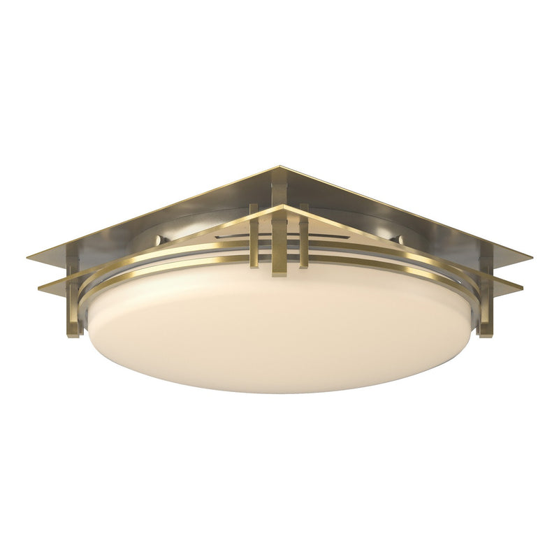 Hubbardton Forge 124394-SKT-86-GG0097 Two Light Semi-Flush Mount, Modern Brass