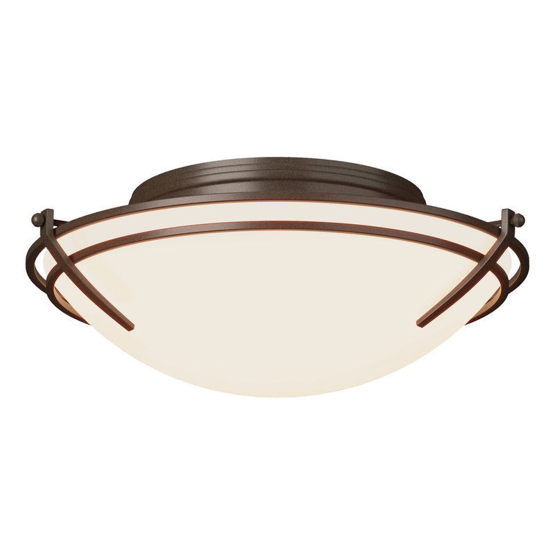 Hubbardton Forge 124402-SKT-05-GG0098 Two Light Flush Mount, Bronze