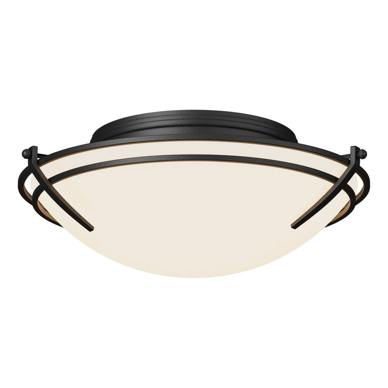 Hubbardton Forge 124402-SKT-10-GG0098 Two Light Flush Mount, Black