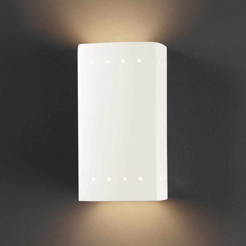 Justice Designs CER-0925W-WHT Lantern, Gloss White