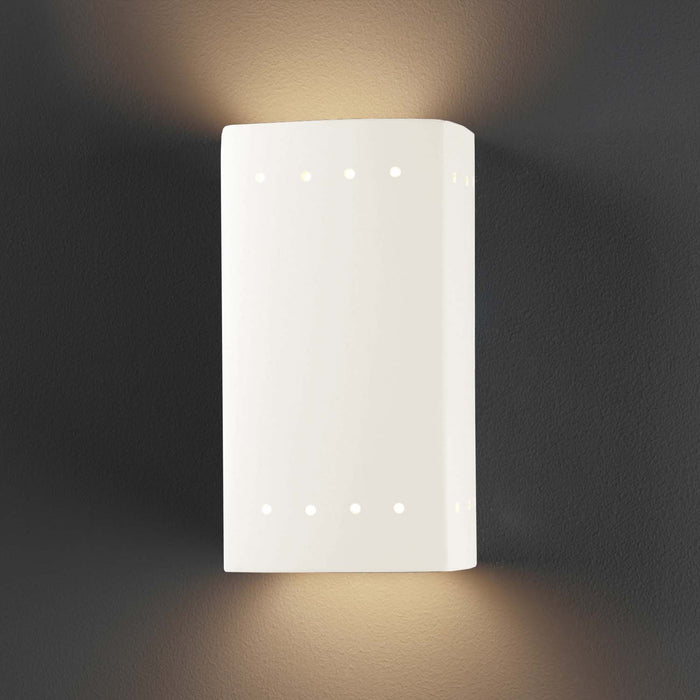 Justice Designs CER-0925W-WHT Lantern, Gloss White