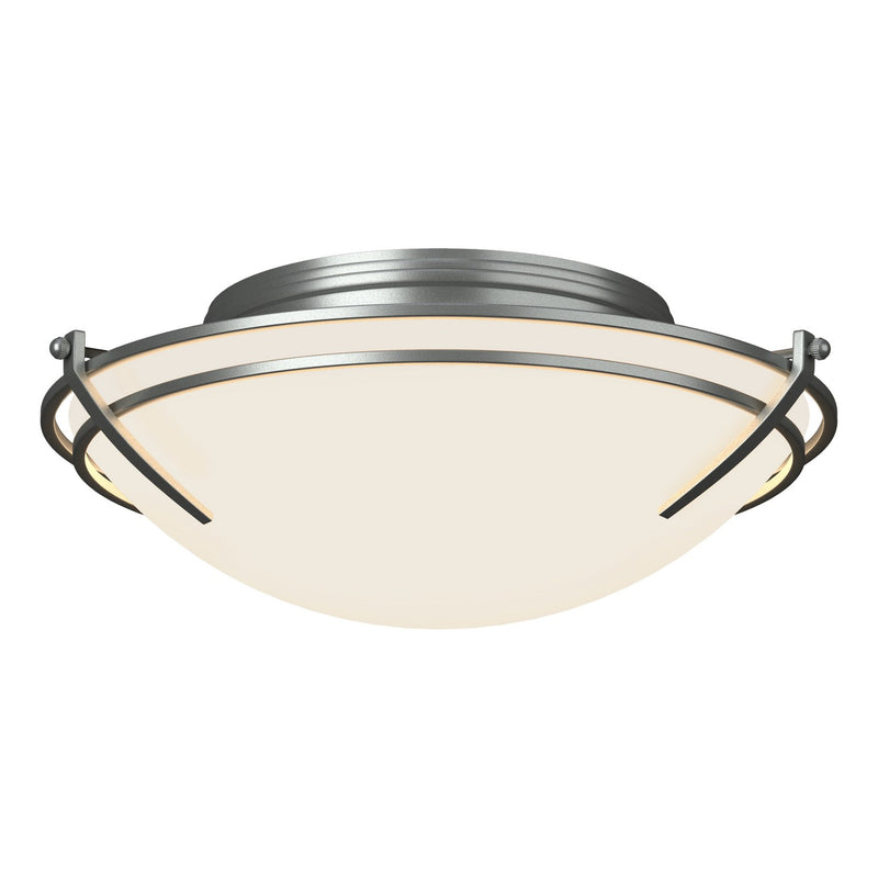 Hubbardton Forge 124402-SKT-82-GG0098 Two Light Flush Mount, Vintage Platinum