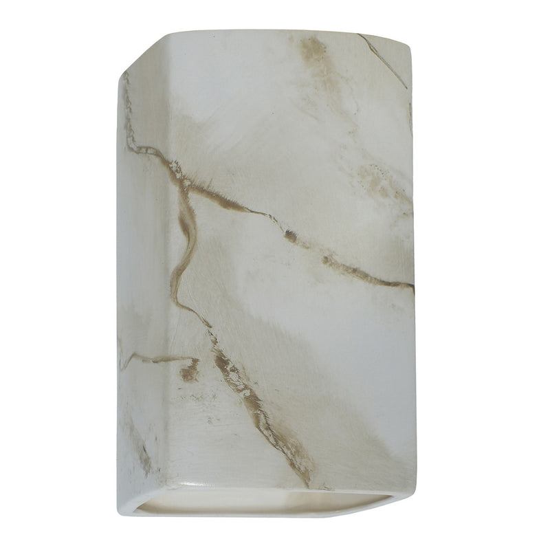 Justice Designs CER-0950-STOC Lantern, Carrara Marble